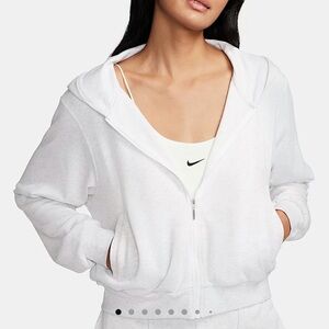 Women's NIKE White Zip-Up Hoodie NWT